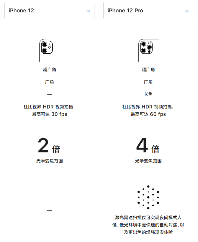 安仁苹果手机维修分享苹果 iPhone 12 与 iPhone 12 Pro 选哪款 